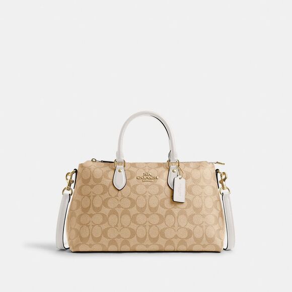 COACH Handbags - NWT Coach Outlet Georgia Satchel In Signature Canvas